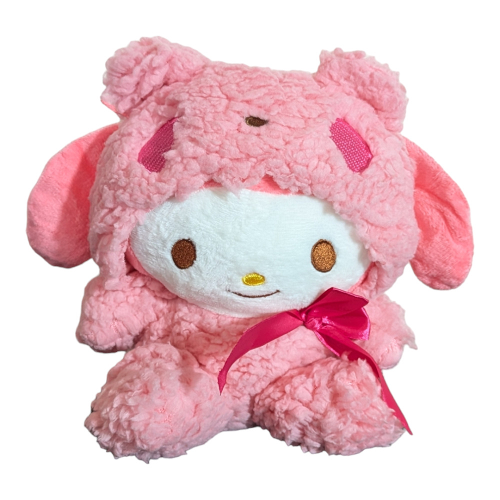 Cute Little Pink Plushie with Hood about 6 inches
